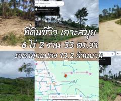 ขายที่ดินซีวิว เกาะสมุย 6 ไร่ 2 งาน 33 ตร.วา